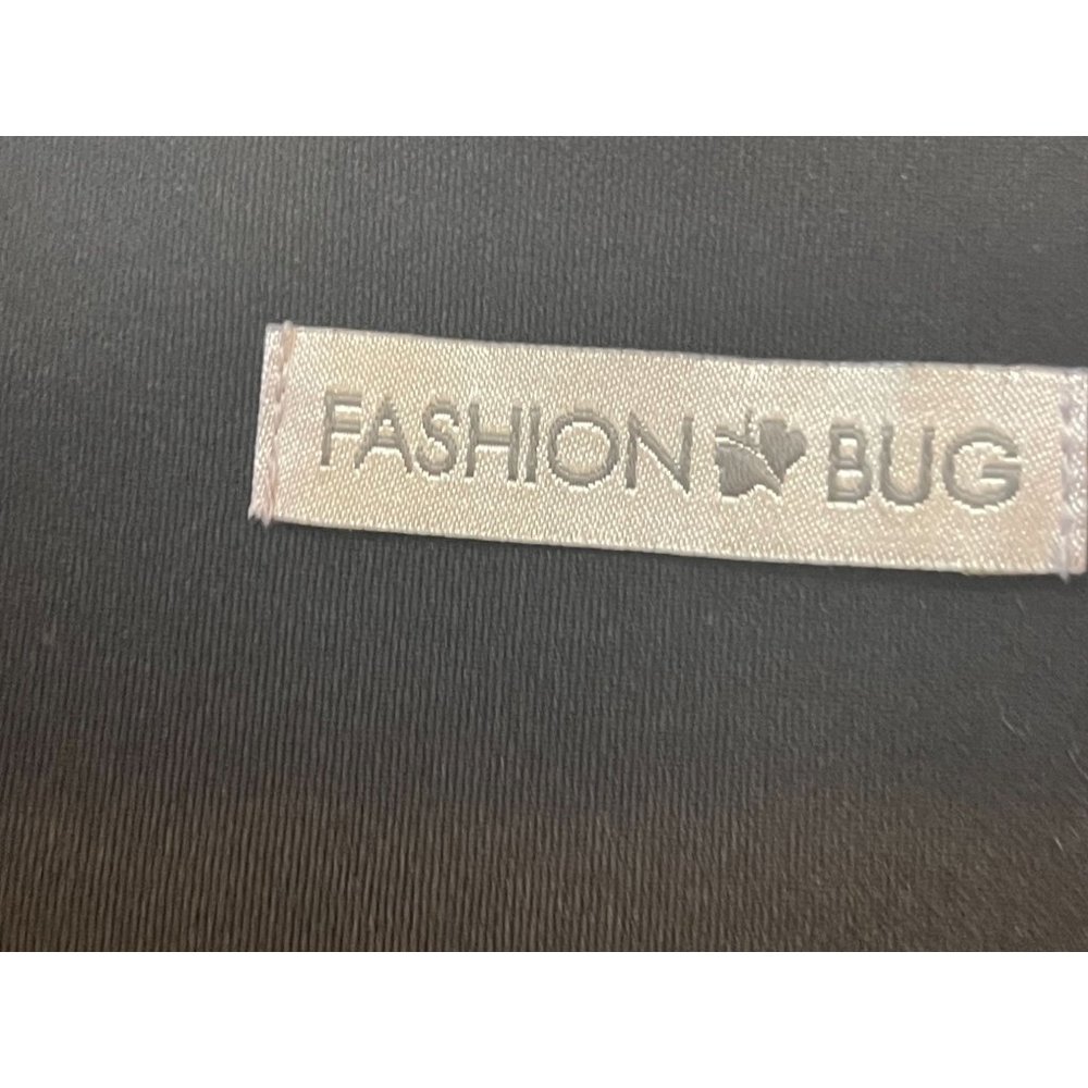Fashion Bug Womens Dress Pants CW13010984 Wide Leg Front Button Black Size 12 - Picture 3 of 11